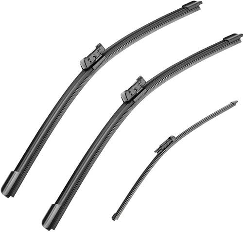 Compatible con Porsche Panamera 970 2013-2017 26 pulgadas + 20 pulgadas + 16 pulgadas limpiaparabrisas delantero trasero cepillos cortador