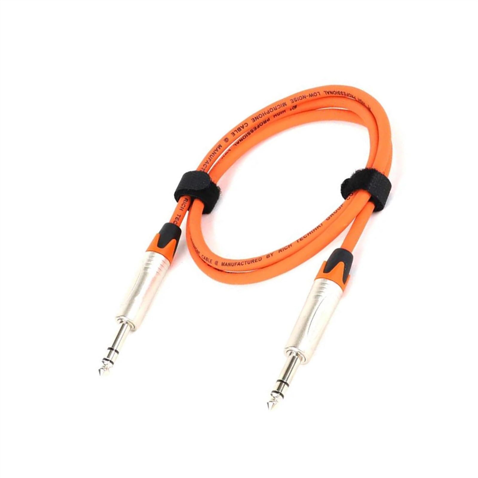 kabel audio instrumentu muzycznego 1PC 1/4 TRS Instrument Guitar Cable Color 6.35MM Stereo Jack Męski Do Męski Kabel Niezbalansowany Przewód Do Wzmacniacza Miksera(Orange,15m)