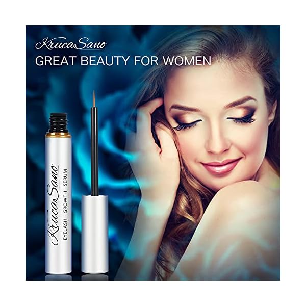 Eyelash-Growth-Serum-Krucasano-Eyebrow-Enhancer-Lash-Serum-for-Longer-Fuller-Lashes-Brow-Thicker-Pure-Plant-Extracts-Lash-Enhancing-Serum-3ml Eyelash Growth Serum, Krucasano Eyebrow Enhancer Lash Serum for Longer Fuller Lashes & Brow Thicker, Pure Plant Extracts Lash Enhancing Serum, 3ml, 0.1 Fl Oz (Pack of 1)