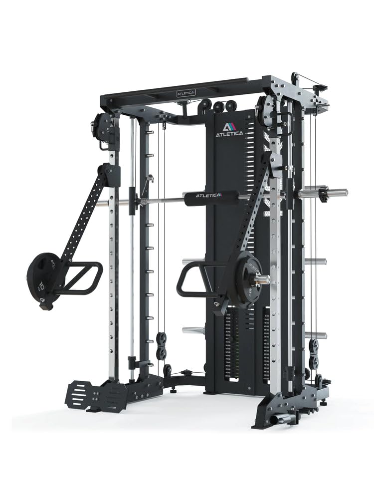 ATLETICA KSK Kit de combat | Multipresse | Poids enfichables 180 kg | Machine Smith | Haute stabilité du cadre | Garantie 5 ans | Variant KSK Basic … Variants KSK + Jammer Arms