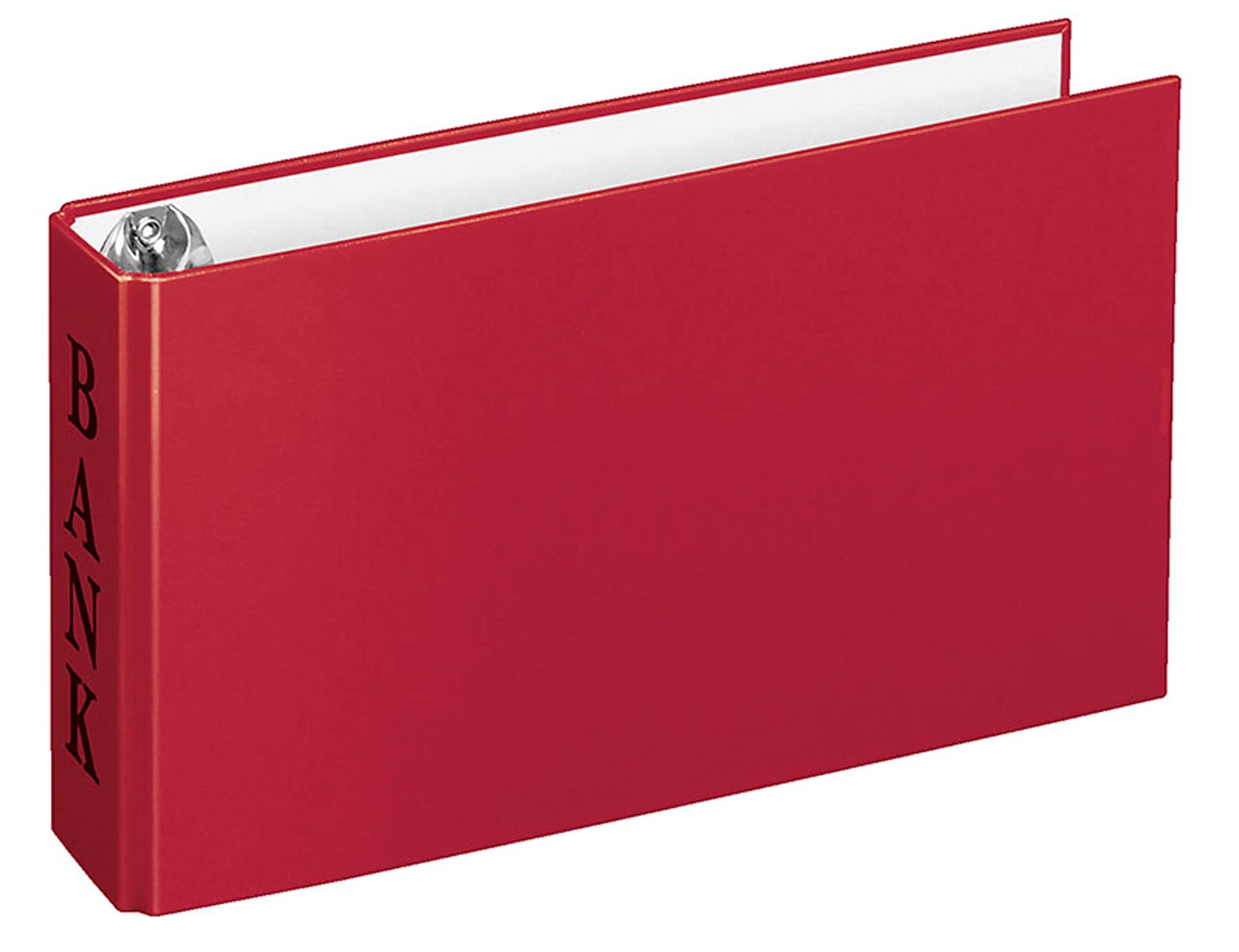 Veloflex 4168321 Bank Folder DIN A6 Cardboard for Bank Statements 2-Ring Mechanism 30 mm with Compressor Bar Red