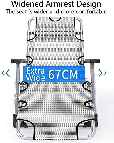 Chaise longue inclinable pliante zero gravity haut de gamme avec coussins denses - 4