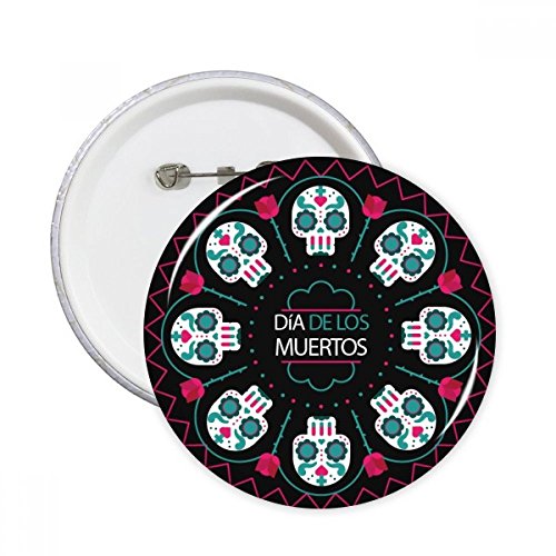 Pins Crâne Rose mexicain pour customiser vos vestes et sacs denim