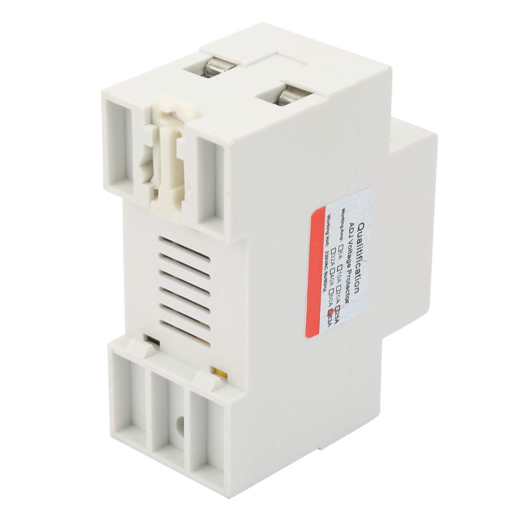 Protezione Sovracorrente, Protezione Corrente di Tensione AC230V 63A, Protezione Sovratensione Monofase, 230V-300V Regolabile, Installazione su Guida DIN