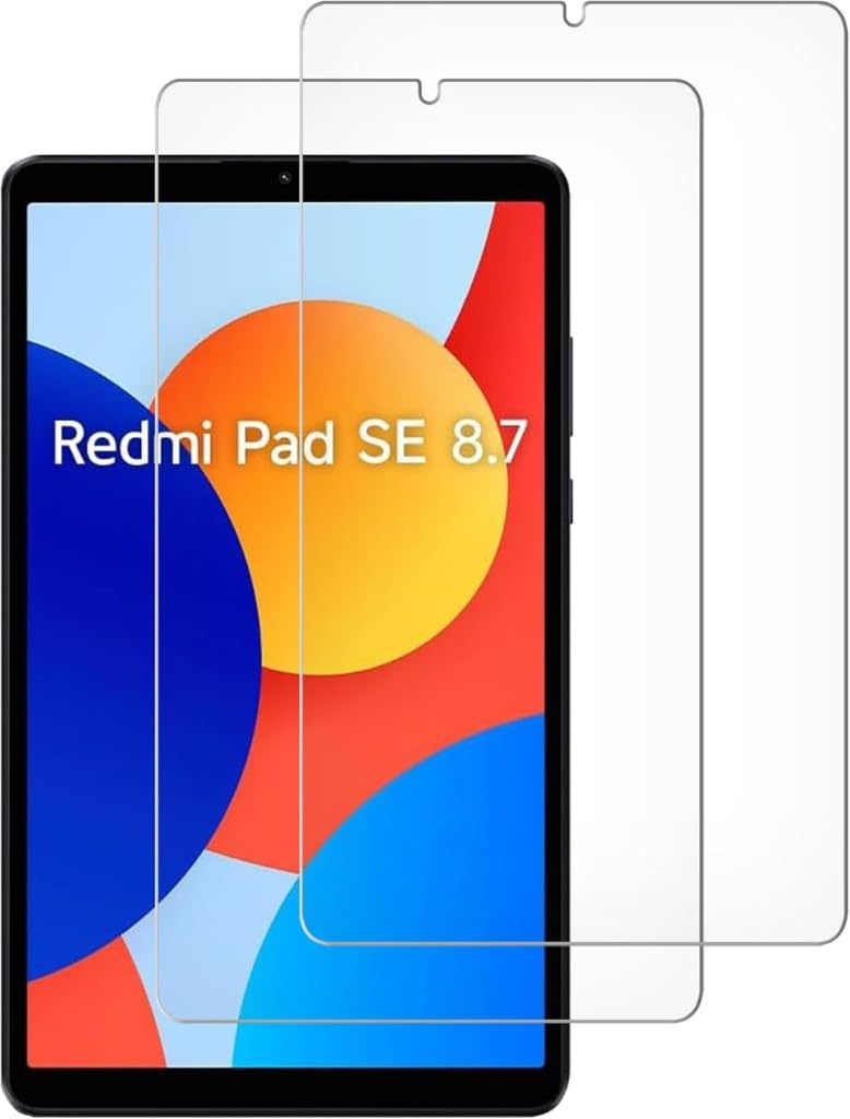 UnDePlus Xiaomi Redmi Pad SE 8.7inç ile uyumlu Tablet Temperli Cam Ekran Koruyucu Şeffaf