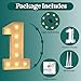3FT Marquee Numbers, Light Up Numbers 1 for 1st 16th 21st Birthday Decorations, Big Numbers for Party Decorations, Large Light Up Numbers for Party Decor DIY Pre-Cut Foamboad Mosaic Numbers