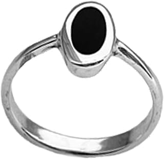Solid 925 Sterling Silver Simple Oval Solitaire Black Onyx Ring, Boho Bohemian Ring, Beautiful Wedding Ceremony Ring, Minimalist Ring, Mothers Day Gifts Ring