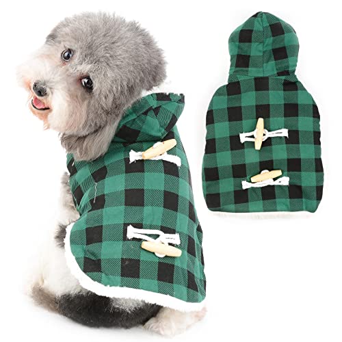 Chaqueta cálida contra el frío para perros pequeños con forro polar y capucha XL