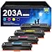 Produktbild RUDGUZ 203A Toner Kompatibel für HP 203A 203X CF540X CF540A für HP M281fdw Toner für HP Color Laserjet Pro M254dw M254nw M281fdn M280nw M281cdw M254dn (Schwarz Cyan Gelb Magenta, 4er-Pack)