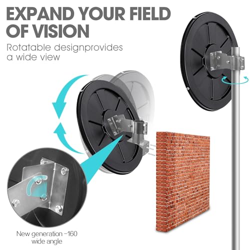 Convex Traffic Mirror - 32\" Outdoor and Indoor Driveway & Security Parabolic Safety Mirrors, Acrylic Blind Spot Mirror for Garage, Retail Stores, Warehouses and High-Traffic Areas
