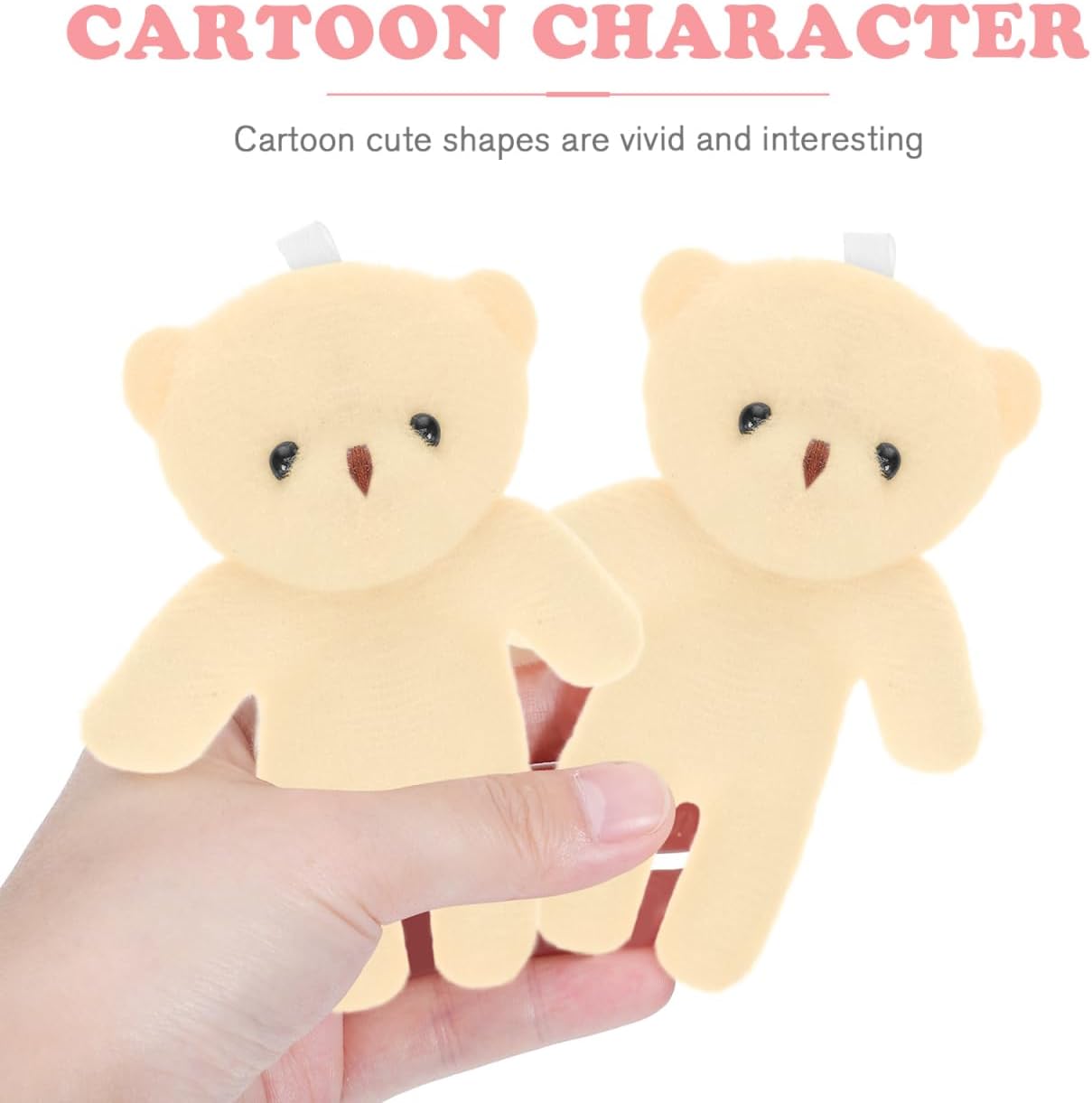 TOYANDONA Mini Bear Doll Keychain Pendant Lightweight Compact Bear Decor for DIY Bag Accessories Durable Small Plush Ornament for Party Favors and Everyday Use