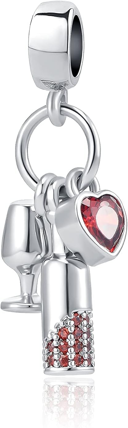Wine Glass Charm for Pandora Bracelets