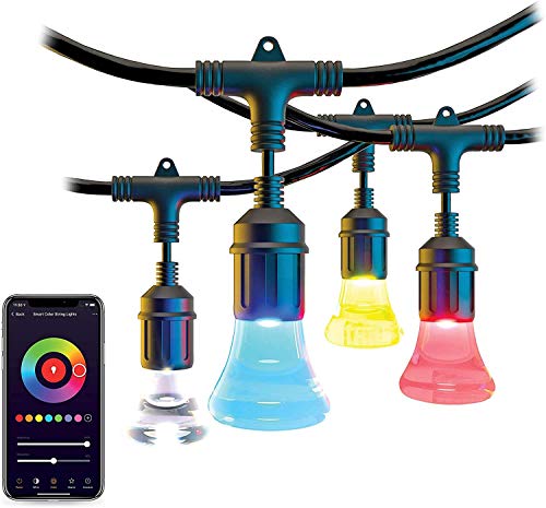 Get Special Price Atomi Smart 2nd Gen. Color-Changing String Lights - 36ft, Brighter LED Lights, 18 Acrylic Bulbs, WiFi-Compatible with Alexa and Google Assistant, Improved Simple WiFi Set Up