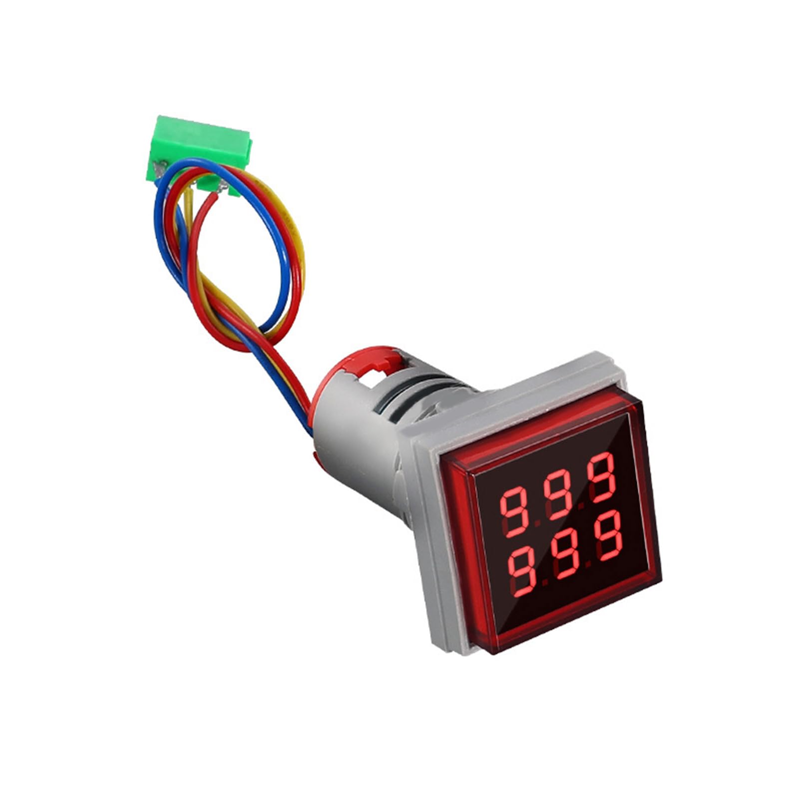 Buxuaaaa Red Ac220v Count Meter With Ventilation Hole Digital Display Counter Square Counter Meter 0-999999 22Mm Hole Mount Electrician Tool