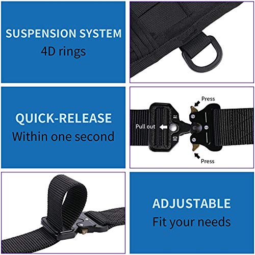 Y&Lj Tactical Battle Belt,Tactical Beltwith Molle War Belt With Mesh And Lining Thickening Eva For Shooting War Game Paintball Hunting(Khaki, M) #TOP5