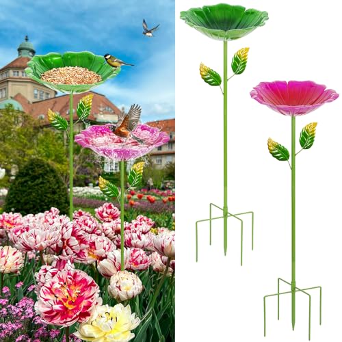 2 Pack Bird Bath for Outside, 31.3
