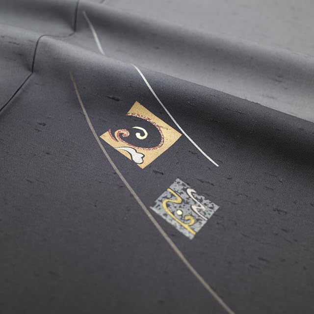 Amazon.co.jp: 本場牛首紬 袷 訪問着 着物 市川純一郎 作 手染め 濃