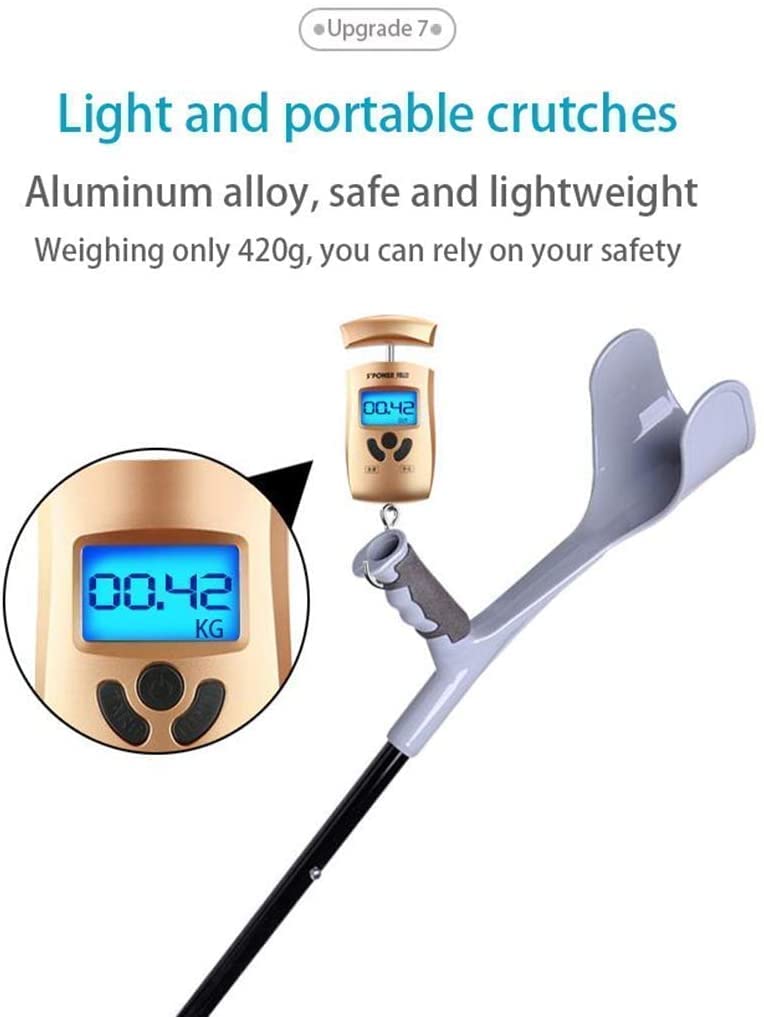 Kule ortopedyczne Regulowane kule ortopedyczne 1 para Uchwyt z wygodnym uchwytem Solidne aluminium o wysokiej gęstości Szare i czarne Lekkie kule ortopedyczne dla dorosłych Journey