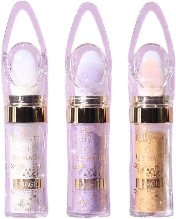 HUDAMOJI Shimmer Highlighter, Face and Body Highlighter Powder Stick Makeup, (White, 1 Pcs)