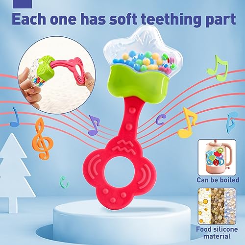 Azen 20Pcs Baby Toys 6 To 12 Months, Teething Toys For Babies 0-6 Months, Baby Toys 0-3 3-6 Months, Newborn Infant Toys 0-6 Months, Baby Rattles 0-6 Months #TOP6