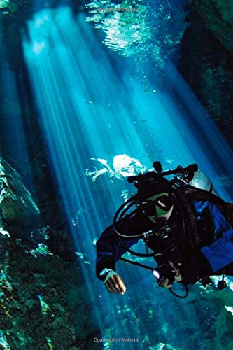 Diver in Cenote Cave System Mexico Journal: 150 Page Lined Notebook/Diary
