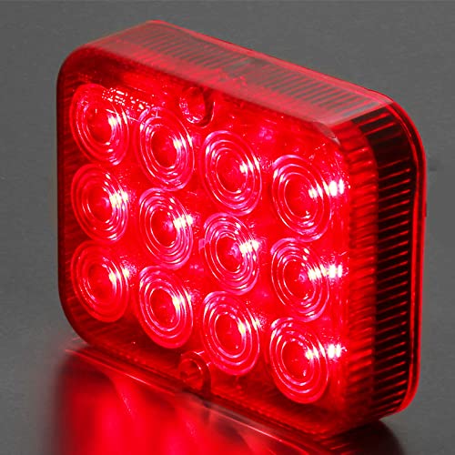 AGRISHOP 12LEDs Luz Antiniebla Trasera Roja 12/24v para Remolques Luz Antiniebla,Luces Antiniebla,Pilotos Luces Traseras Remolque Coches Led Impermeable para Vehículo Camión Caravana Homologation