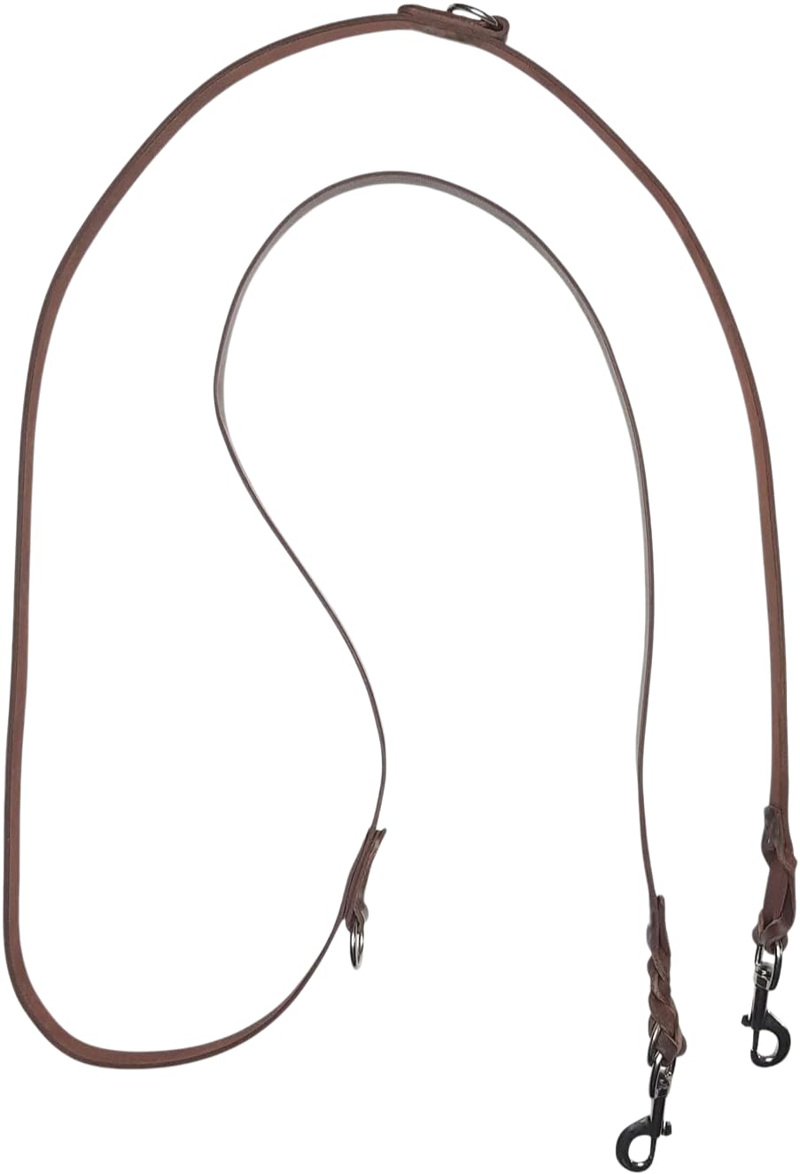 VlaMiTex D2 Guinzaglio regolabile in pelle grassa | 4 misure: 200/250/300/350 cm | Larghezza: 10 mm o 20 mm (2 x 250 cm)