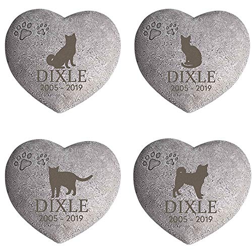 Personalized Dog Pet Memorial Stone, Heart Shaped Dog Cat Pet Grave Marker, Pet Paw Memorial Tombstone Garden Stone, Customizable Name&Date, Sympathy Pet Loss Gift for Dog Or Cat Personalized Dog Pet Memorial Stone, Heart Shaped Dog Cat Pet Grave Marker, Pet Paw Memorial Tombstone Garden Stone, Customizable Name&Date, Sympathy Pet Loss Gift for Dog Or Cat