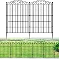 12 Panel Garden Fence - 36in H x 24.9 ft L, No Dig Rustproof Metal Tall Animal Barrier for Dogs Rabbits, Decorative Outdoor Border for Yard, Patio, and Flower Beds