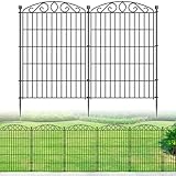 12-teiliger Gartenzaun – 91,4 cm hoch / 8 m lang. Ohne Eingraben. Wetterfester Metall-Schutzzaun für Garten, Terrasse & Blumenbeete.