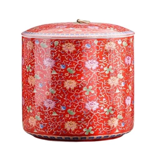 Organizador de Bolsitas de Té Tarro de cerámica for almacenamiento de té a granel, tarro de pastel de té de porcelana azul y blanca, tarro de té de almacenamiento grande, caja de almacenamiento de pas