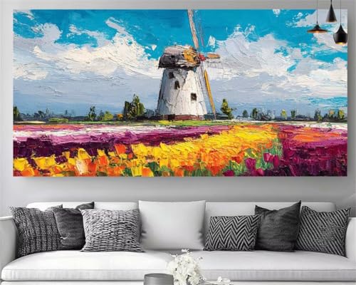 Peinture diamant moulin à vent 5D à offrir en cadeau créatif pour adulte
