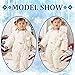 UVIPC Baby Winter Snowsuit Jumpsuit Coat Romper Hooded Footie Outwear Toddler Boys and Girls , 12-18 Months