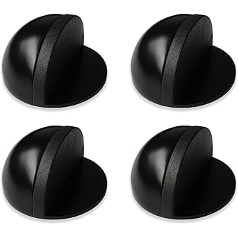 Set of 4 Door Stoppers Stainless Steel Self-Adhesive Floor Door Stopper for All Glass Doors Balcony Doors Hard Floors
