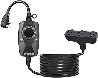 DEWENWILS Light Timer Outdoor Weatherproof with 12 FT Extension Cord, Ph...