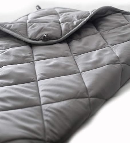 Miniatura 6 de MIMANTA Manta de regazo ponderada de bambú refrescante  Cómoda funda extraíble  Cuentas de vidrio de primera calidad  (10 libras, 40 x 60 pulgadas)