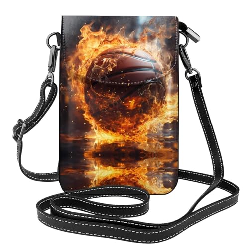 Sac à bandoulière basket-ball feu et eau pochette monnaie voyage