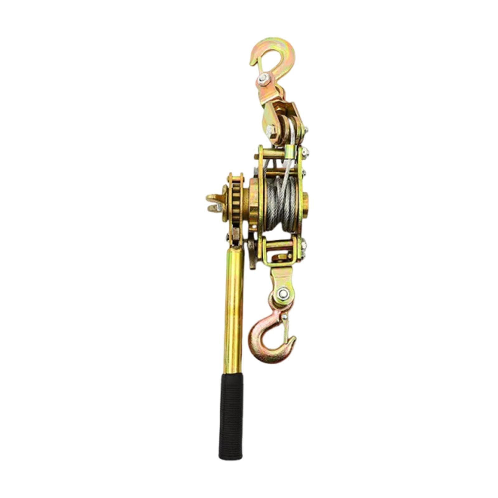 Milageto Cabrestante manual con manivela, herramienta para tirar de cuerda de acero, tensor de cuerda para vallas de camiones, uso automotriz, maquinaria de, 2 Toneladas
