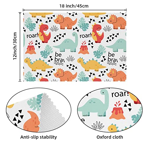 Set de table dinosaure lot de 6 de qualité supérieure aux finitions soignées