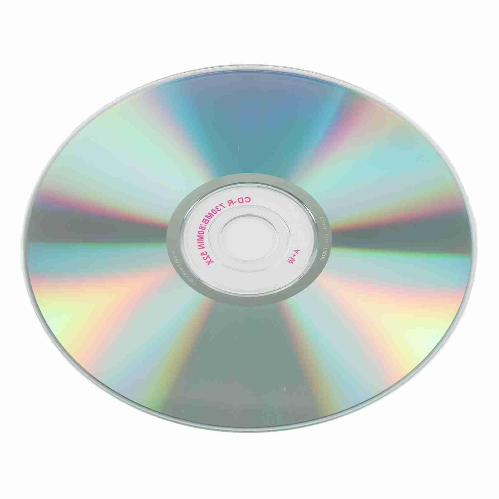 Disco Grabable CD en Blanco de 52 X 730 MB de Capacidad para Almacenamiento de Datos Eficiente, Compatible con Varias Unidades de CD R, Paquete de 10 con Funda Protectora para Almacenar (50