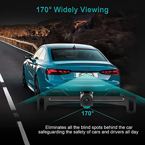 Sinotrack Backup Camera For Car Universal License Plate Reserve Camera Rear View Camera With 170° Widely Angle Waterproof Hd Back Up Camera Vehicle Reversing Camera Driving Safety Parking Assistant #TOP2