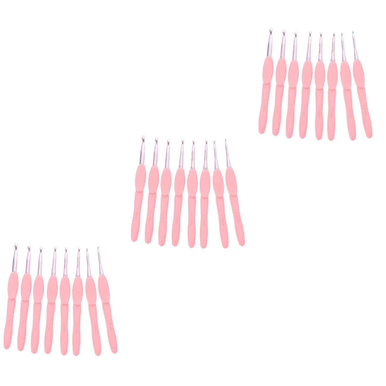 NUOBESTY 24pezzi Uncinetti Con Manico Ergonomico Strumenti Per Maglieria e Uncinetto Per Principianti e Esperti Comfort Ottimale Per Mani e Polsi