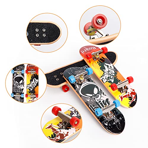 Ketiee 2 Kit Finger Skateboard For Kids Mini Skateboard Finger Boards Toys Gifts For Children Finger Skater Fingerboards Ultimate Sport Training Props Creative Fingertips Boards Mini Finger Toy #TOP1