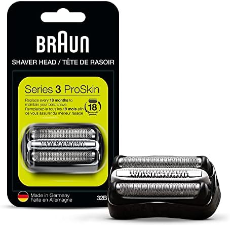 Braun Series 3 Pro Skin Electric Shaver Replacement Head - 32B - Compatible with Electric Razors 3000s, 3010s, 3040s, 3050cc, 3070cc, 3080s, 3090cc