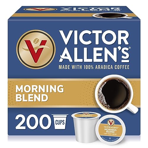 Image of Victor Allen's Coffee Morning Blend, Light Roast, 200 Count, Single Serve Coffee Pods for Keurig K-Cup Brewers