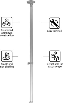 Adjustable RV Table Leg 21-36 Inch, Folding Telescoping Aluminum Pedestal for Camper Travel Trailer Motorhome Boat - Heavy Duty Retractable Replacement Support with Lock (White)
