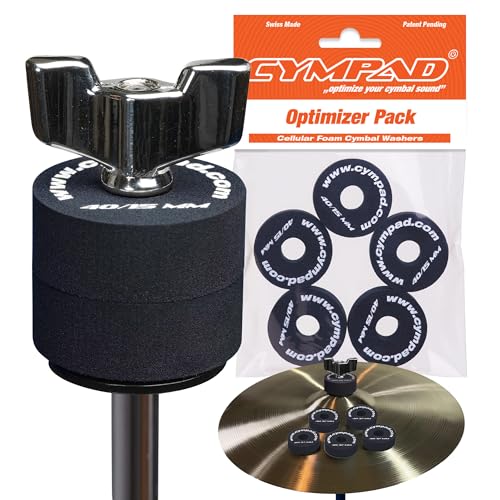 Cympad Optimizer Foam Cymbal Washers 40x15mm - Satz mit 5 Schaumstoffscheiben für Becken - Verbessert Klang, Schutz und Stabilität - Passend für alle Setups - Drummer Must-Have
