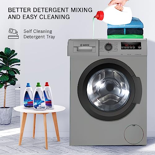 Image of Bosch 6 kg 5 Star Fully-Automatic Front Loading Washing Machine (WLJ2016TIN, Luxe Silver, AI active water plus, In-Built Heater)