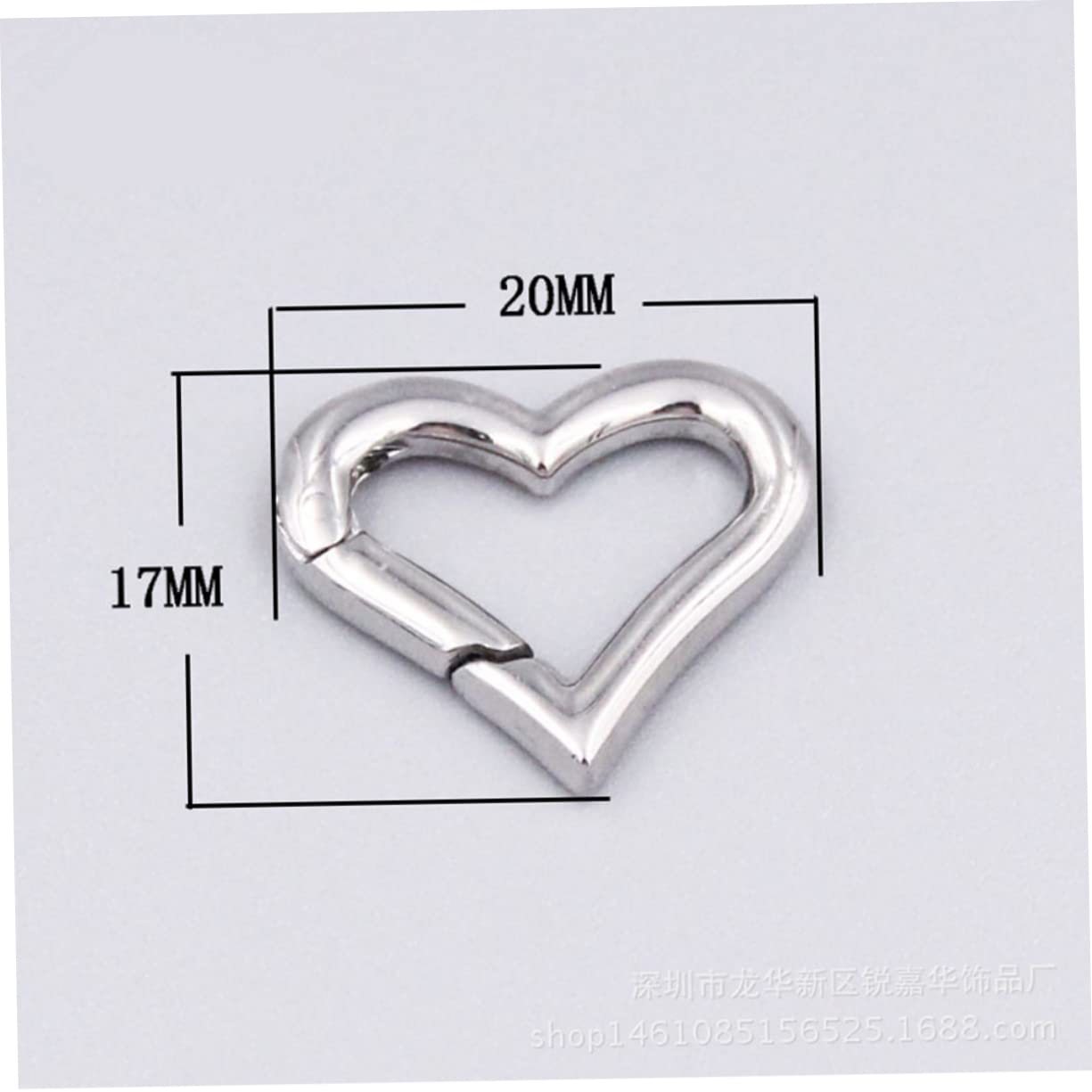 Gadpiparty 3 Set Chiusure Forma Cuore Acciaio Inossidabile Moschettone Multifunzionale Per Outdoor Attività E Alpinismo Resistente E Leggero 2 Pezzi*3