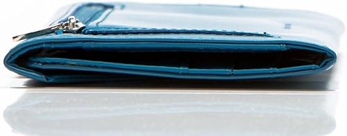 Miniatura 5 de Big Skinny Billetera delgada de cuero para mujer, con tres pliegues, capacidad para hasta 40 tarjetas